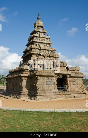 Dans Mamallapuram Temple de la rive sud de l'Inde Banque D'Images