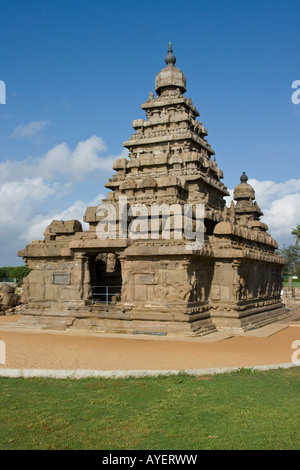Dans Mamallapuram Temple de la rive sud de l'Inde Banque D'Images