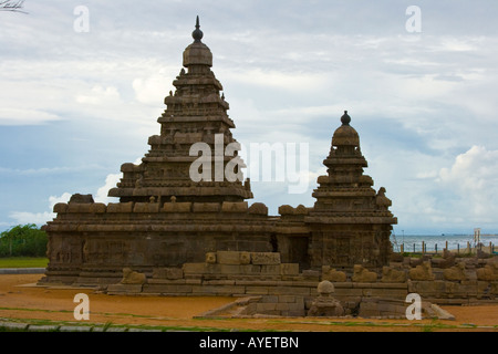 Dans Mamallapuram Temple de la rive sud de l'Inde Banque D'Images