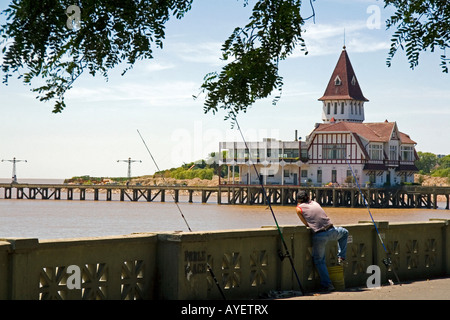 Le Club de Pescadores sur les rives du rio de la Plata sur Costanera Norte Avenue à Buenos Aires Argentine Banque D'Images