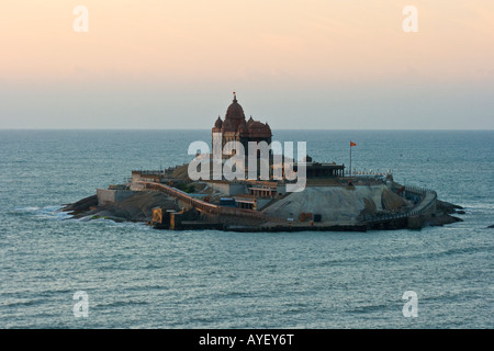 Vivekananda Memorial Rock dans le sud de l'Inde Kanyakumari Banque D'Images