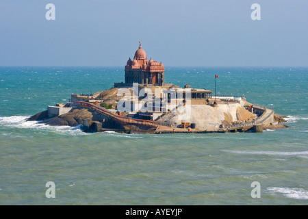 Vivekananda Memorial Rock dans le sud de l'Inde Kanyakumari Banque D'Images