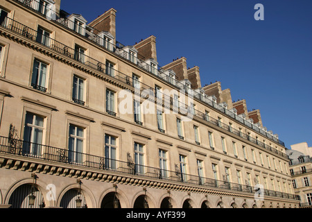 Appartements le long de la rue de Rivoli paris france Banque D'Images