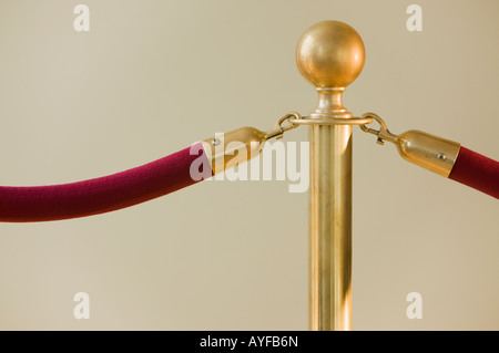 Close up of velvet rope et boulette Banque D'Images