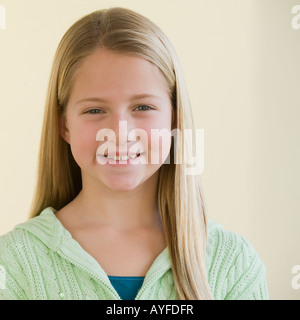 Portrait of Girl with long hair Banque D'Images