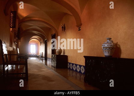 Une vue sur l'intérieur de l'Hôtel Parador de Arcos de la Frontera Banque D'Images