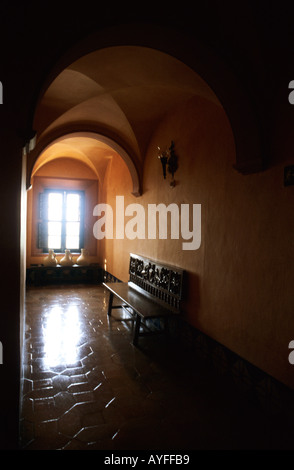 Une vue sur l'intérieur de l'Hôtel Parador de Arcos de la Frontera Banque D'Images