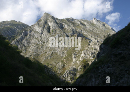 Le Desfiladero de los Beyos dans les Picos de Europa, en Espagne. L'Europe est le plus étroit de la gorge basique Banque D'Images