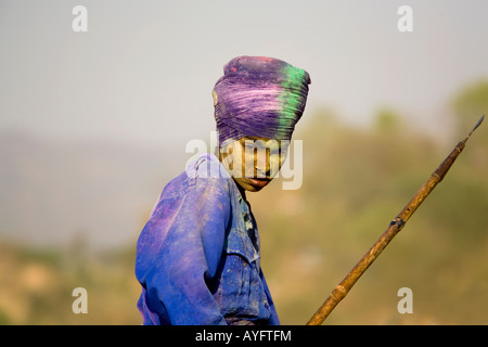 Dans Hollamohalla Sikh festival, Anandpursahib, Punjab, India Banque D'Images