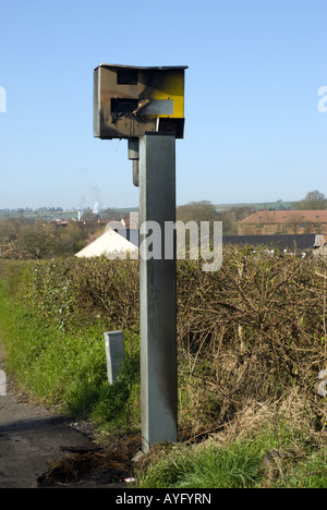 Speed camera incendie criminel Banque D'Images