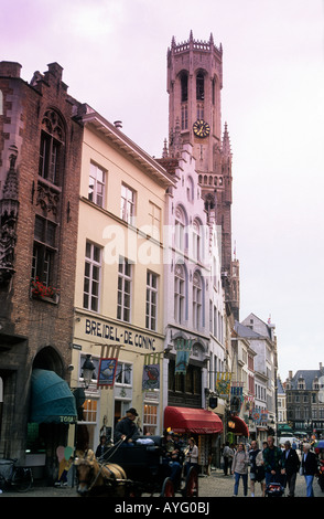 Belgique Flandre occidentale bruges le beffroi dans le markt Banque D'Images
