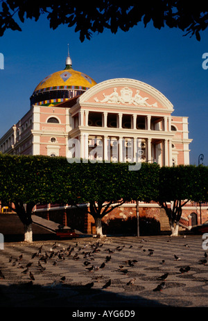 L'Opéra de Manaus, l'Opera House, le Teatro Amazonas, Manaus, l'état d'Amazonas, Brésil Banque D'Images