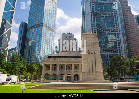 Le Legco ou bâtiment du Conseil législatif des colonies britanniques de la banque HSBC, le bâtiment de la Chine Cheunge Kong Centre Hong Kong Chine Banque D'Images