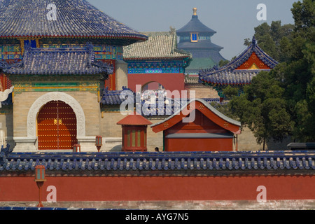 Salle de Prière pour les bonnes récoltes Temple du Ciel au-delà de Temple du Ciel Park Beijing Chine Banque D'Images