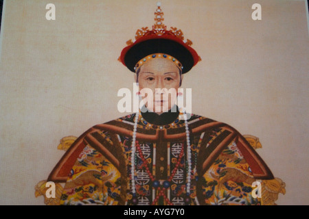 Portrait de Concubine Impériale douairière Duan Kang à l'intérieur de la Cité Interdite, Beijing Chine Banque D'Images