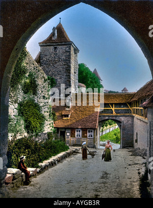 Rothenburg, Allemagne Bavière vue Banque D'Images