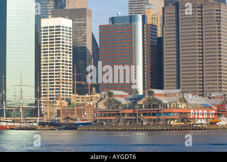 South Street Seaport Pier 17 Centre-ville de Manhattan, New York City NY USA Banque D'Images