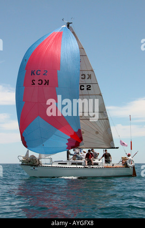 Port Huron à Mackinaw Island Michigan mi course annuelle de voilier sur le lac Huron Banque D'Images