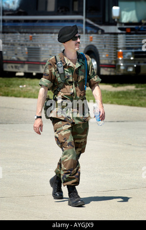 Soldat à l'Air Show à Selfridge Air Force Base Mt Mount Clemens Michigan MI Banque D'Images