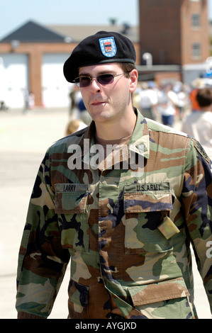 Soldat à l'Air Show à Selfridge Air Force Base Mt Mount Clemens Michigan MI Banque D'Images