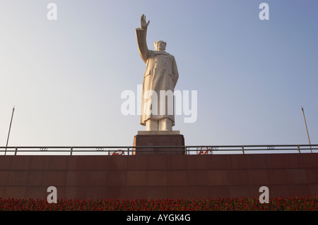 Statue de Mao Ze Dong, Chengdu, Chine Banque D'Images