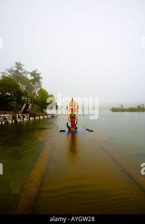 Ile Maurice - Grand Bassin - dieu hindou sur le lac sacré Banque D'Images