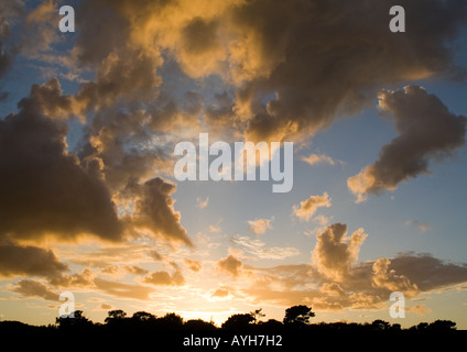 Coucher du soleil en août Banque D'Images