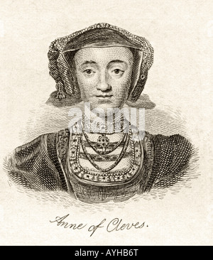 Anne de Cleves, 1515 - 1557. Quatrième femme de Henry VIII d'Angleterre. Banque D'Images