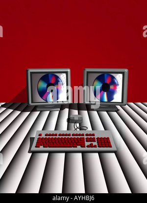 Dali Computer Room fait face À L'INTELLIGENCE ARTIFICIELLE Banque D'Images