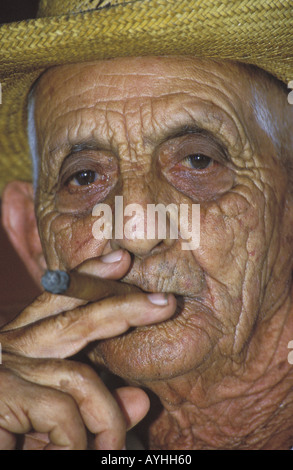 Zigarrenraucher Havanna Banque D'Images