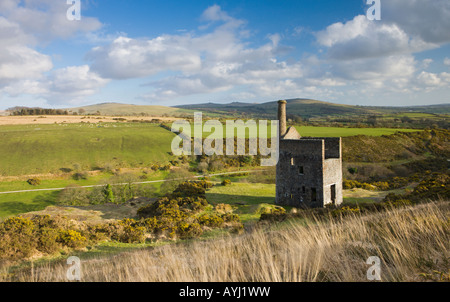 Les vestiges d'une papule Betsy le moteur maison d'une mine de plomb et d'argent dans l'ouest du Parc National de Dartmoor Devon Banque D'Images