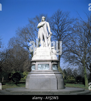 Statue de Samuel Cunliffe Lister dans Lister Park, Manningham, Bradford, West Yorkshire, Angleterre, Royaume-Uni. Banque D'Images