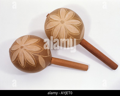 Tobago Caraïbes Hochet Maracas Bean Banque D'Images