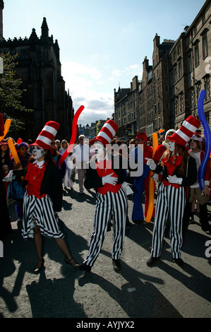 La promotion d'acteurs féminins leur show, Edinburgh Fringe Festival, Ecosse Banque D'Images