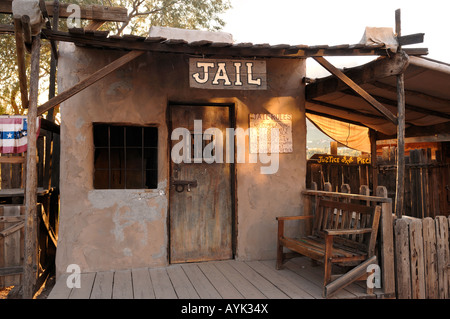 L'ancienne prison à Goldfield Ghost Town en Arizona Banque D'Images