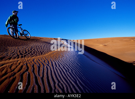 Frozzen dunes de Merzouga en hiver Maroc Banque D'Images