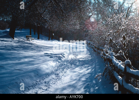 L'hiver à Bay Beach Wildlife Sanctuary Green Bay Wisconsin Banque D'Images