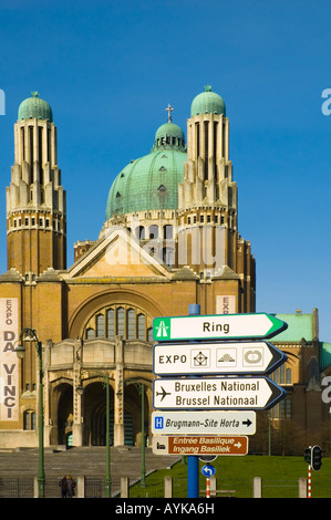 Basilique Nationale du Sacré-coeur la Basilique du Sacré-Cœur de Koekelberg Bruxelles Belgique Europe district Banque D'Images