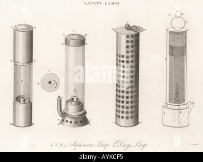 Lampes de sécurité 1826 Banque D'Images