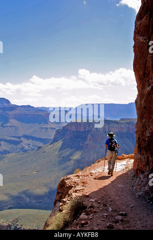 Des randonnées sur le Bright Angel Trail dans le Parc National du Grand Canyon Banque D'Images