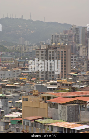 Bidonville près du bord de mer à Macao, Chine Banque D'Images