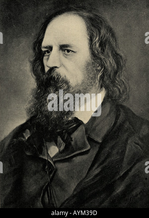 Alfred Lord Tennyson, 1809 - 1892. Poète officiel en anglais Banque D'Images
