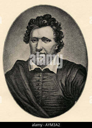 Ben Jonson, alias Benjamin Johnson, 1572 - 1637. Le dramaturge anglais, poète, acteur, et critique littéraire, Banque D'Images