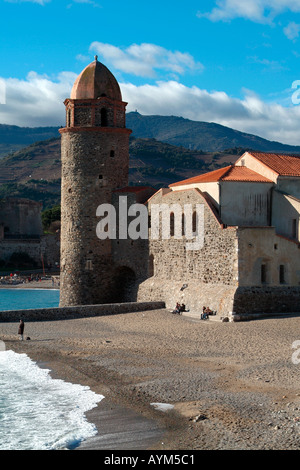 Eglise Notre Dame des Anges Collioure France Banque D'Images