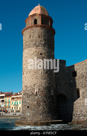 Eglise Notre Dame des Anges Collioure France Banque D'Images
