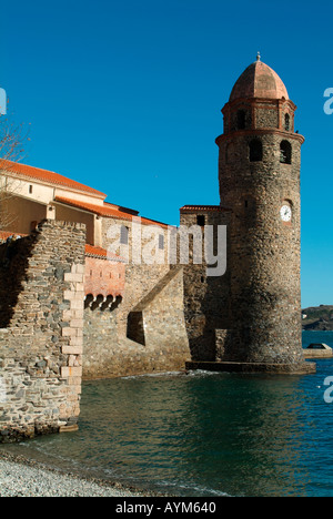 Eglise Notre Dame des Anges Collioure France Banque D'Images