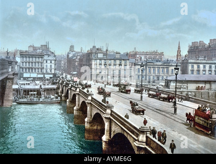 Telford bridge, sur la rivière Clyde, Broomielaw Glasgow, Écosse Banque D'Images