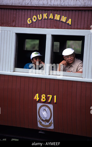 L'Outeniqua Choo Tjoe passagers en transport à Western Cape Afrique du Sud Knysna Banque D'Images