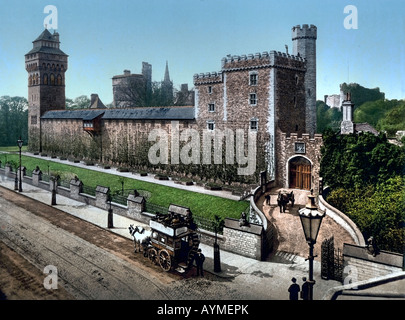 Le Château de Cardiff, Cardiff (Caerdydd), Cardiff, Pays de Galles, Royaume-Uni Banque D'Images