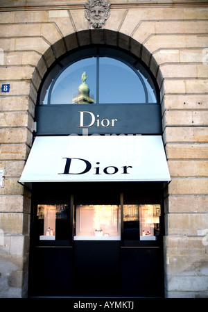 Boutique Dior de la Place Vendôme Paris Banque D'Images